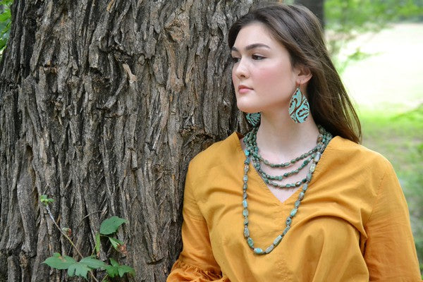 Leather Teardrop Earrings - Composure Boutique