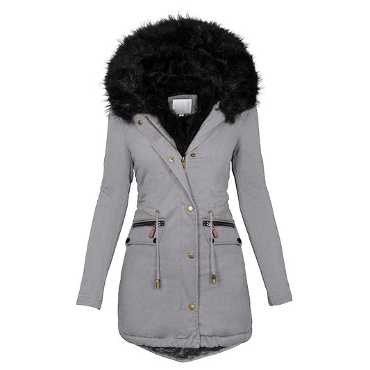 Plus Size Hooded Coat