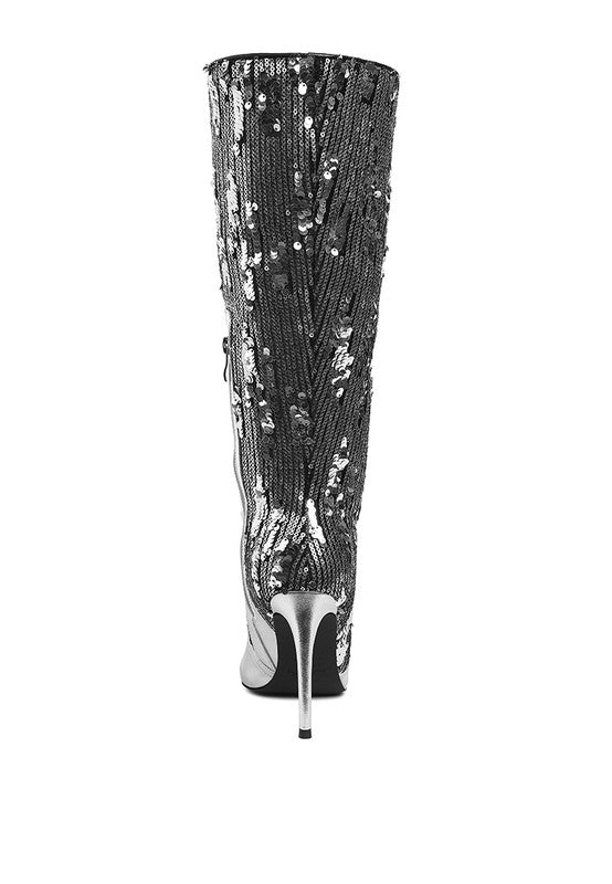 Sequin Stiletto Boots (Style 9) - Composure Boutique