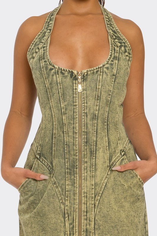 Denim Midi Dress (Style 5) - Composure Boutique