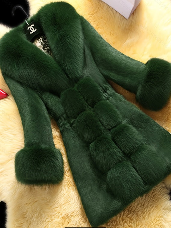 Plus Size Sleeved Fleece Coat