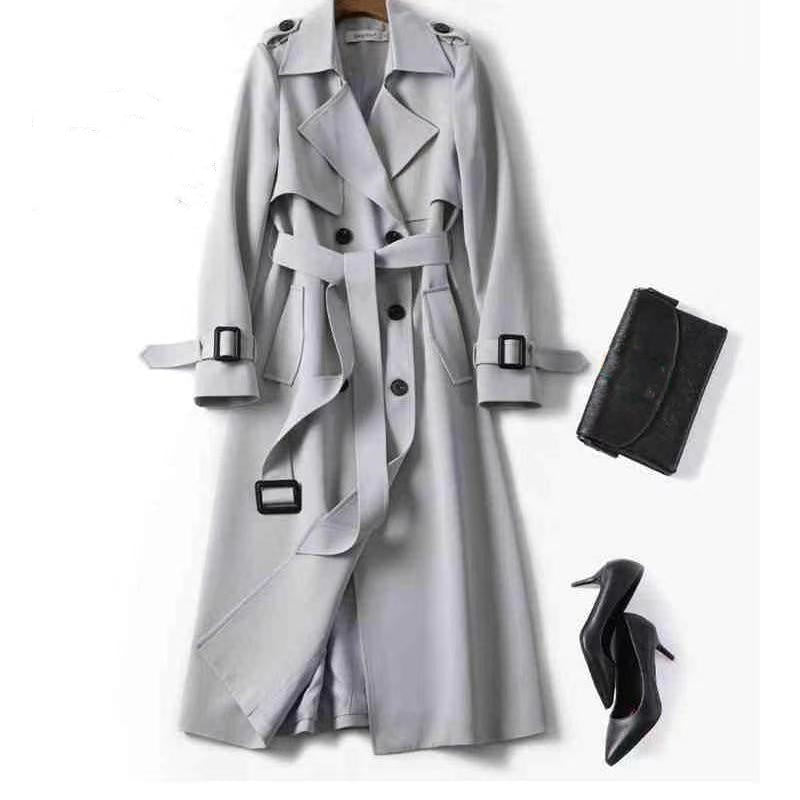 Plus Size Double Breasted Coat