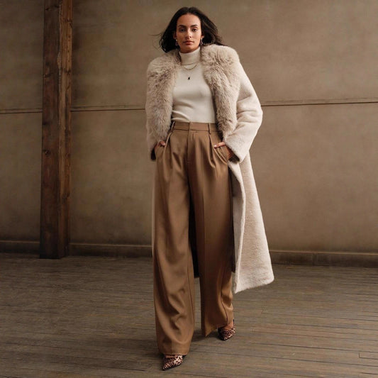 Plus Size Faux Fur Coat