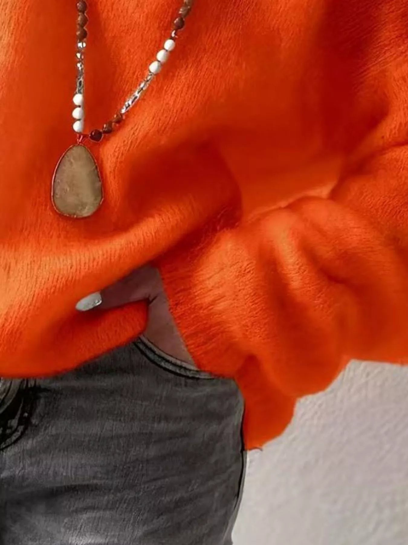 V-Neck Dropped Shoulder Sweater (Style 17) - Composure Boutique