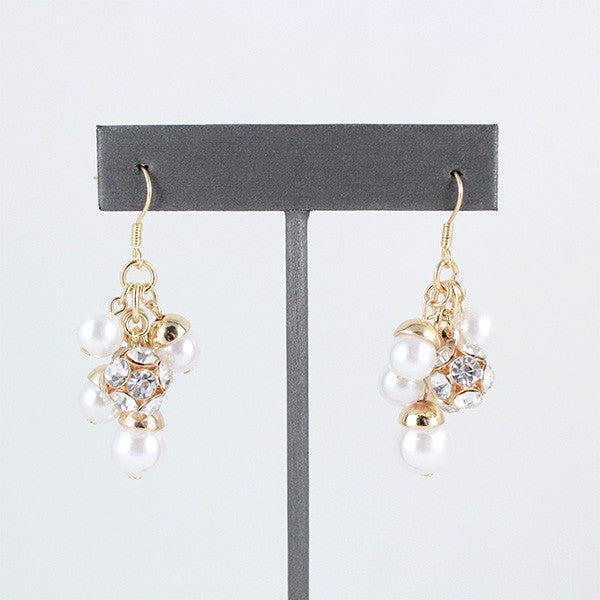 Pearl Rhinestone Earrings (Style 2) - Composure Boutique