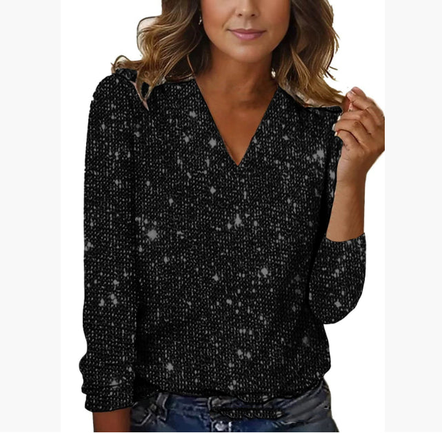 Plus Size Sequin Top