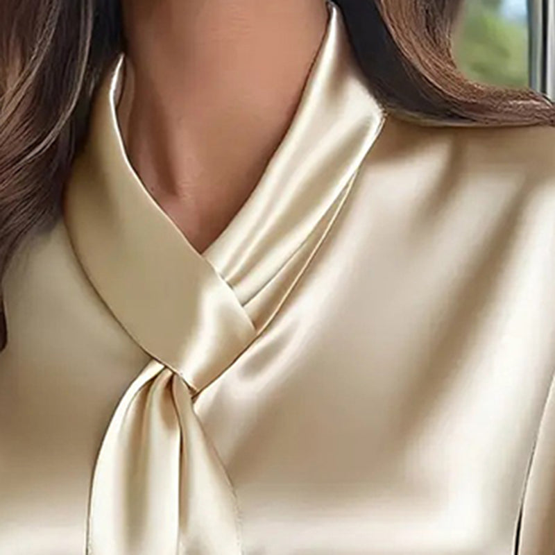 Plus Size Ribbon Detail Top