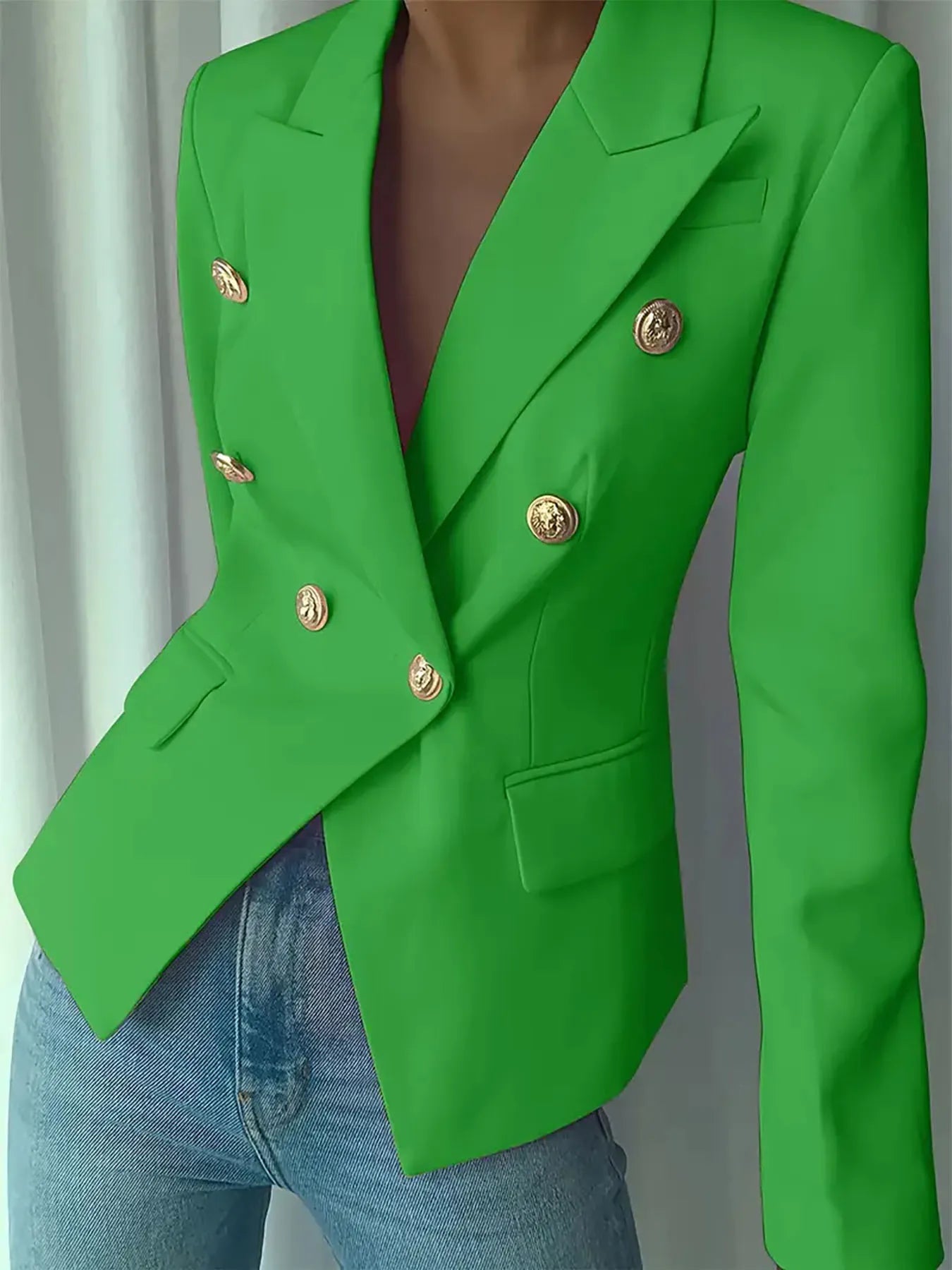 Decor Button Blazer (Plus available) (Style 19) - Composure Boutique