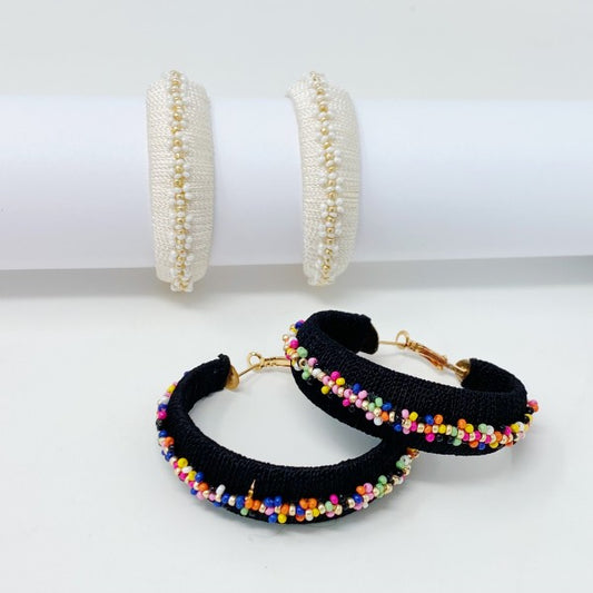Beaded Hoop Earrings - Composure Boutique