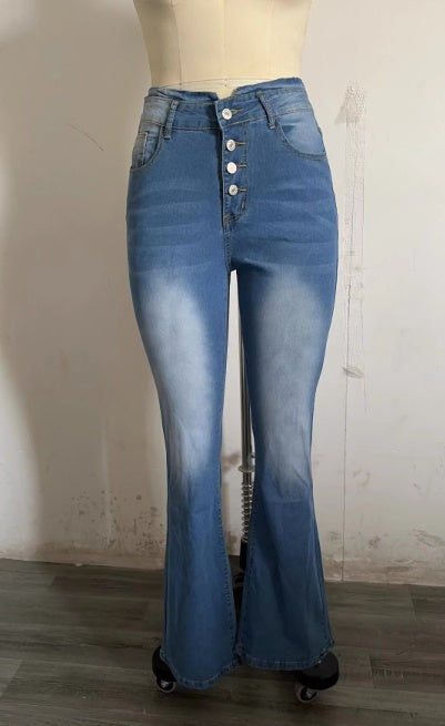 Plus Size Denim High Waist