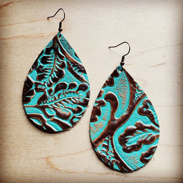 Leather Teardrop Earrings - Composure Boutique
