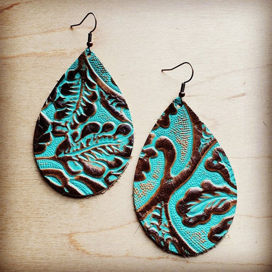 Leather Teardrop Earrings - Composure Boutique