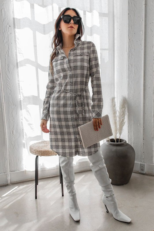 Midi Plaid Dress - Composure Boutique