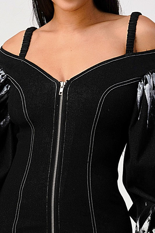 Denim Black Dress (Style 7) - Composure Boutique