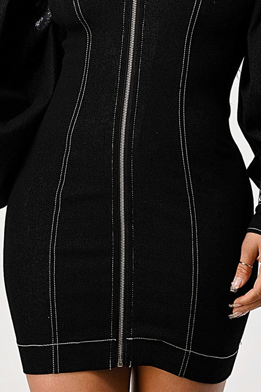 Denim Black Dress (Style 6) - Composure Boutique