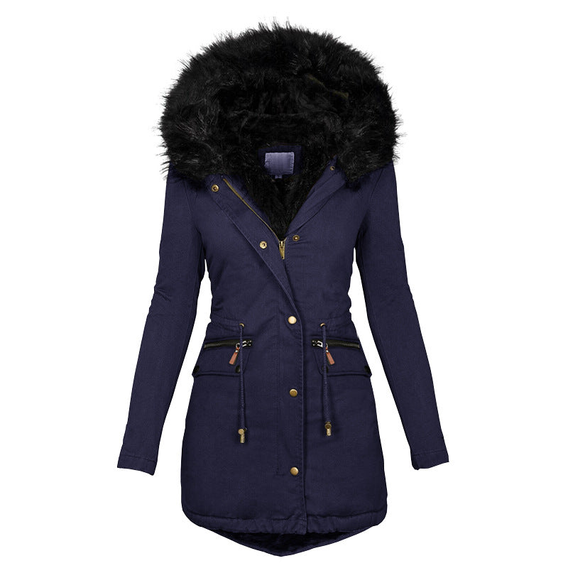 Plus Size Hooded Coat