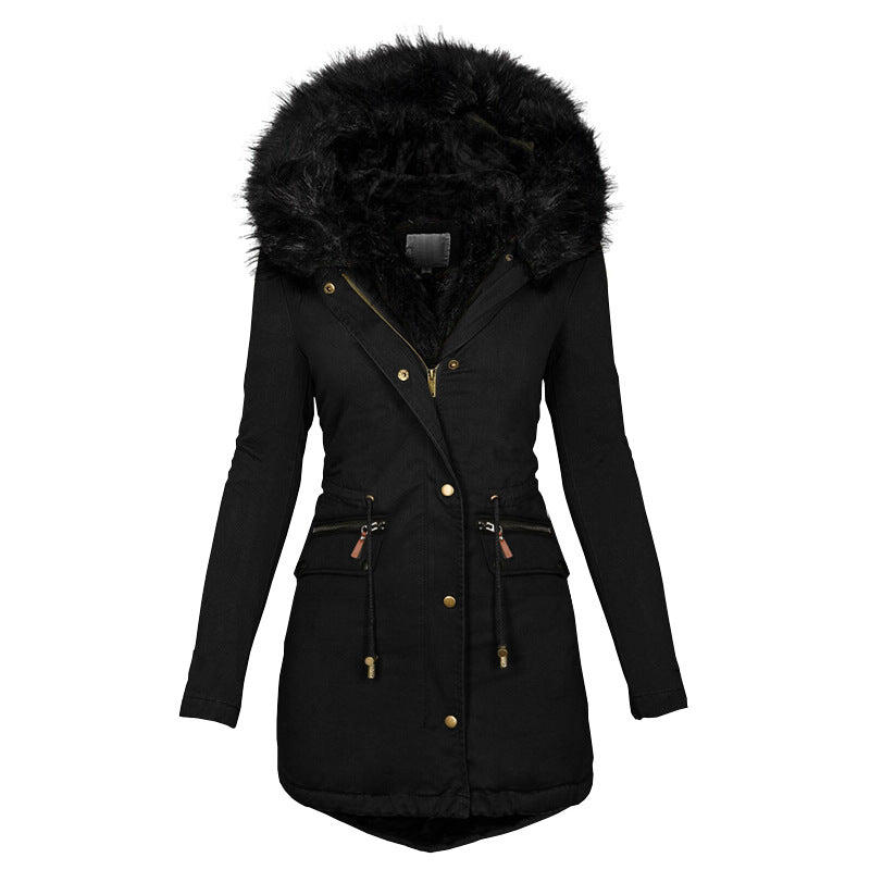 Plus Size Hooded Coat