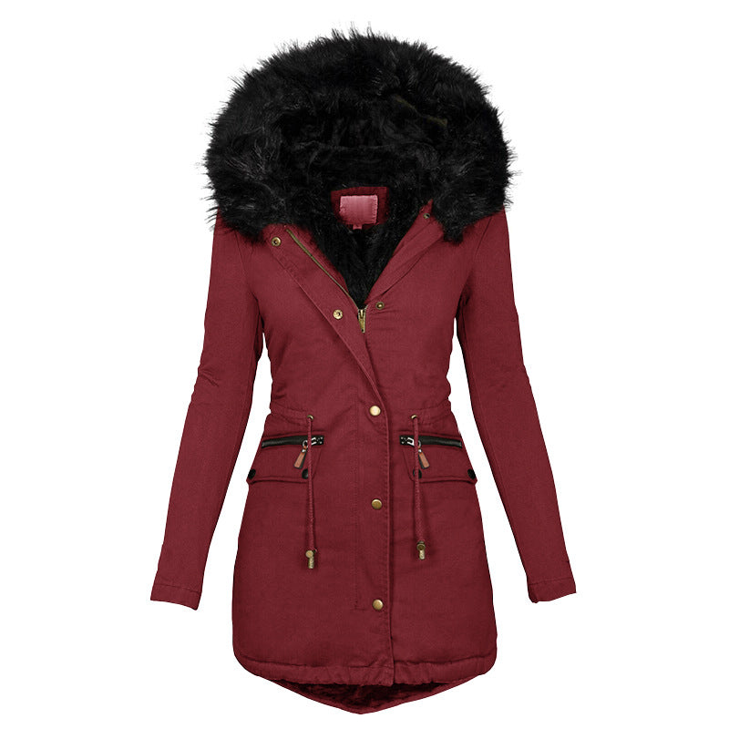 Plus Size Hooded Coat