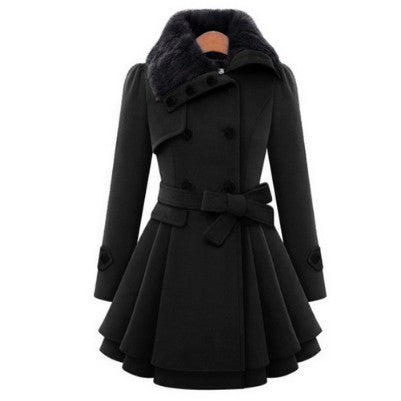 Plus Size Slim Mid Coat