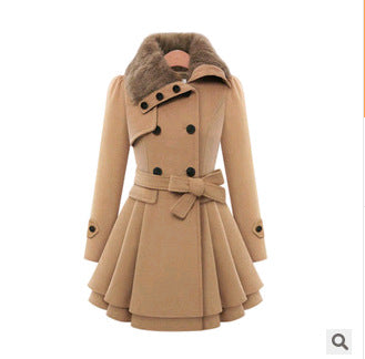 Plus Size Slim Mid Coat