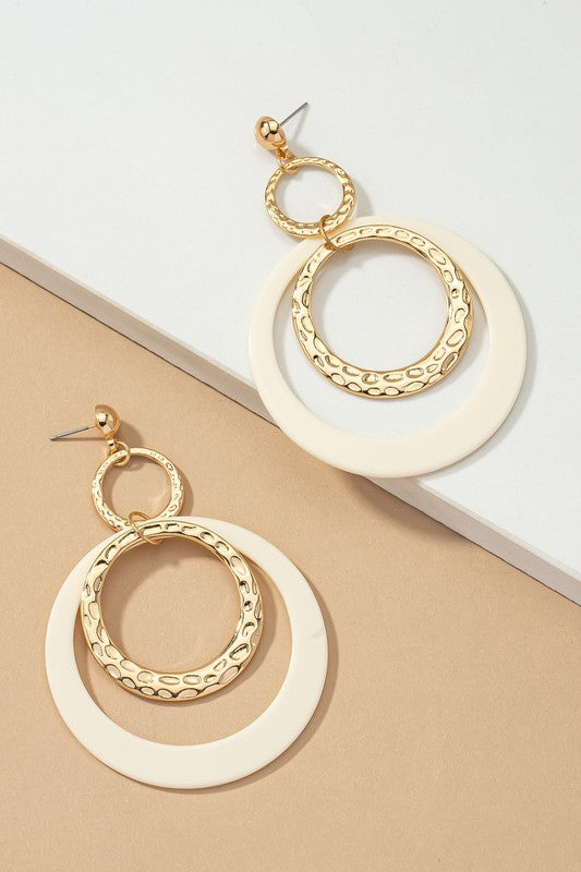 Hoop Red Earrings (Style 6) - Composure Boutique