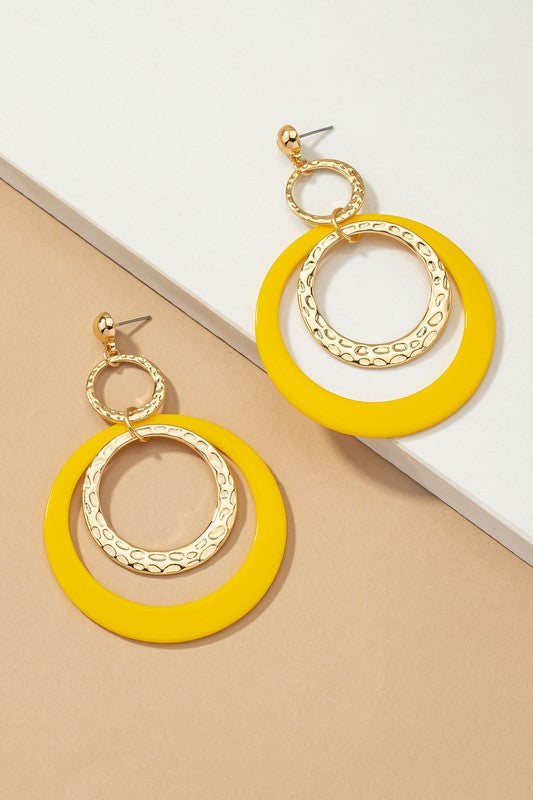 Hoop Red Earrings (Style 5) - Composure Boutique