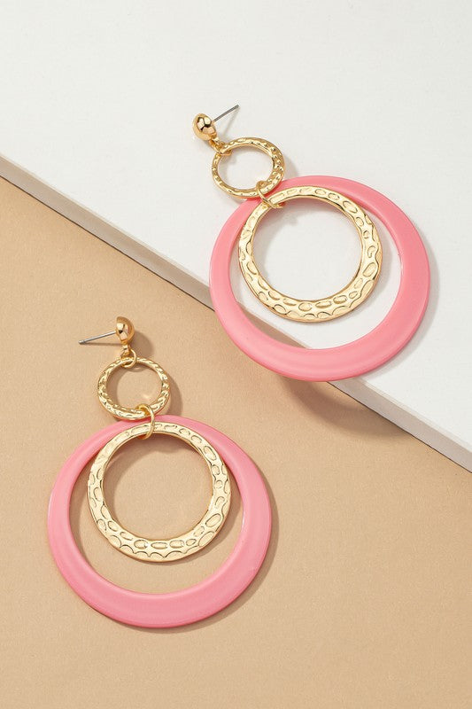 Hoop Red Earrings (Style 2) - Composure Boutique