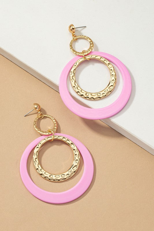 Hoop Red Earrings - Composure Boutique