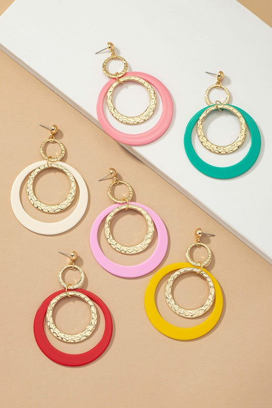 Hoop Red Earrings - Composure Boutique