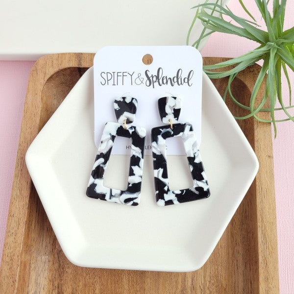 Black White Earrings (Style 5) - Composure Boutique