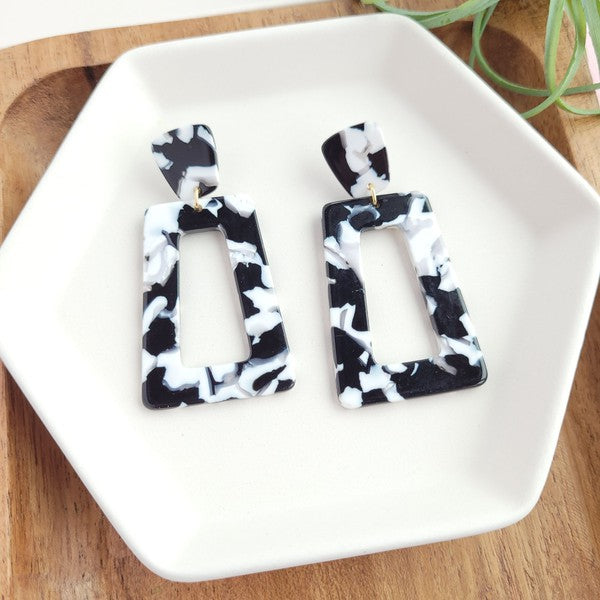 Black White Earrings (Style 6) - Composure Boutique
