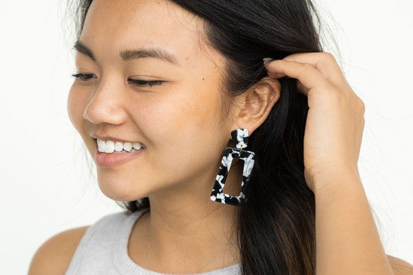 Black White Earrings (Style 11) - Composure Boutique