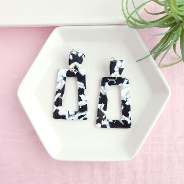 Black White Earrings (Style 4) - Composure Boutique