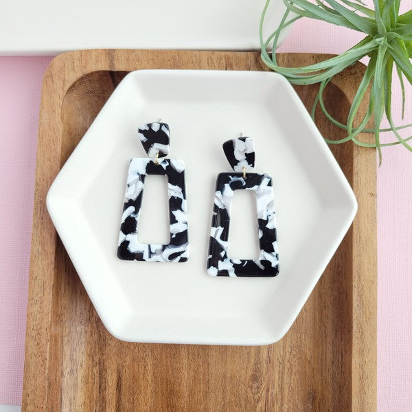 Black White Earrings (Style 9) - Composure Boutique