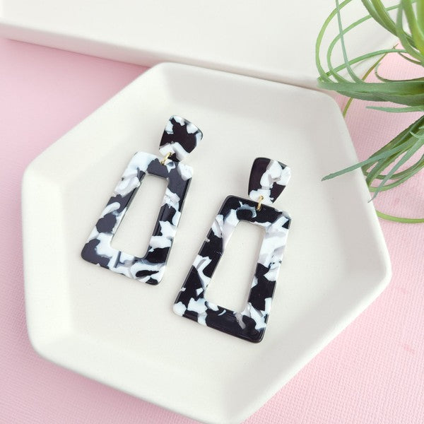 Black White Earrings (Style 2) - Composure Boutique