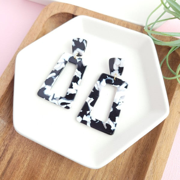 Black White Earrings (Style 8) - Composure Boutique