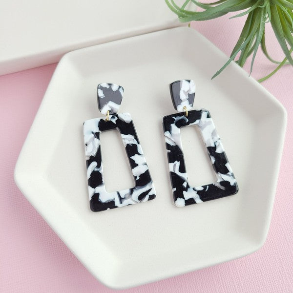 Black White Earrings (Style 3) - Composure Boutique