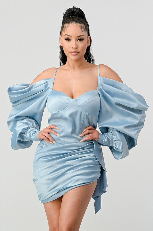 Satin Mini Dress - Composure Boutique