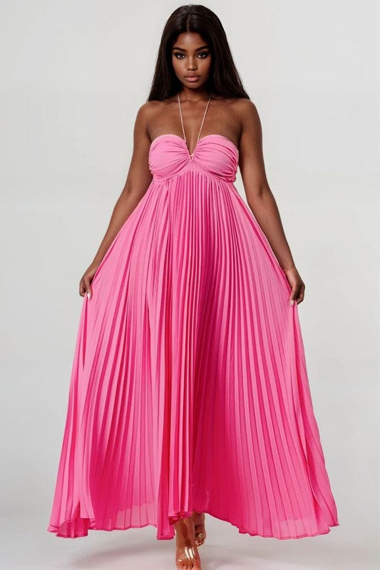 Pleated Maxi Dress - Composure Boutique