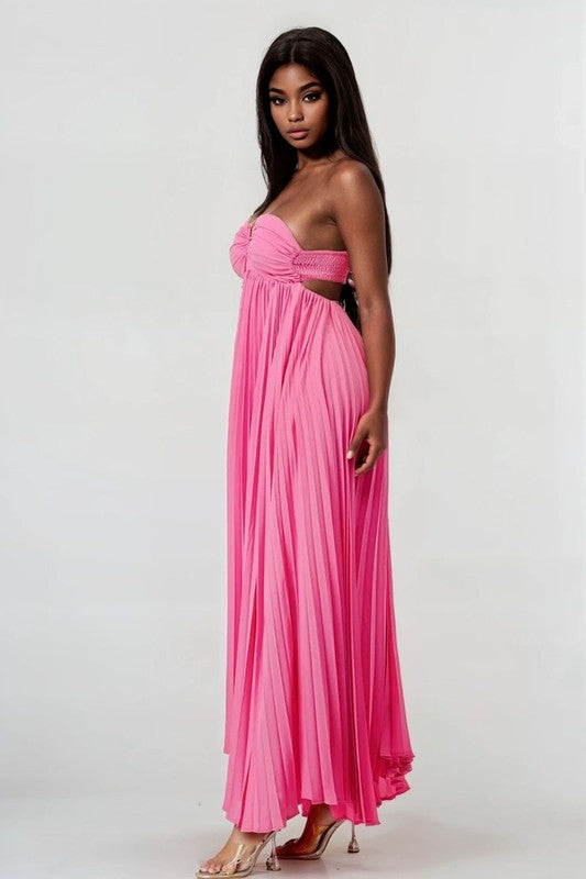 Pleated Maxi Dress - Composure Boutique
