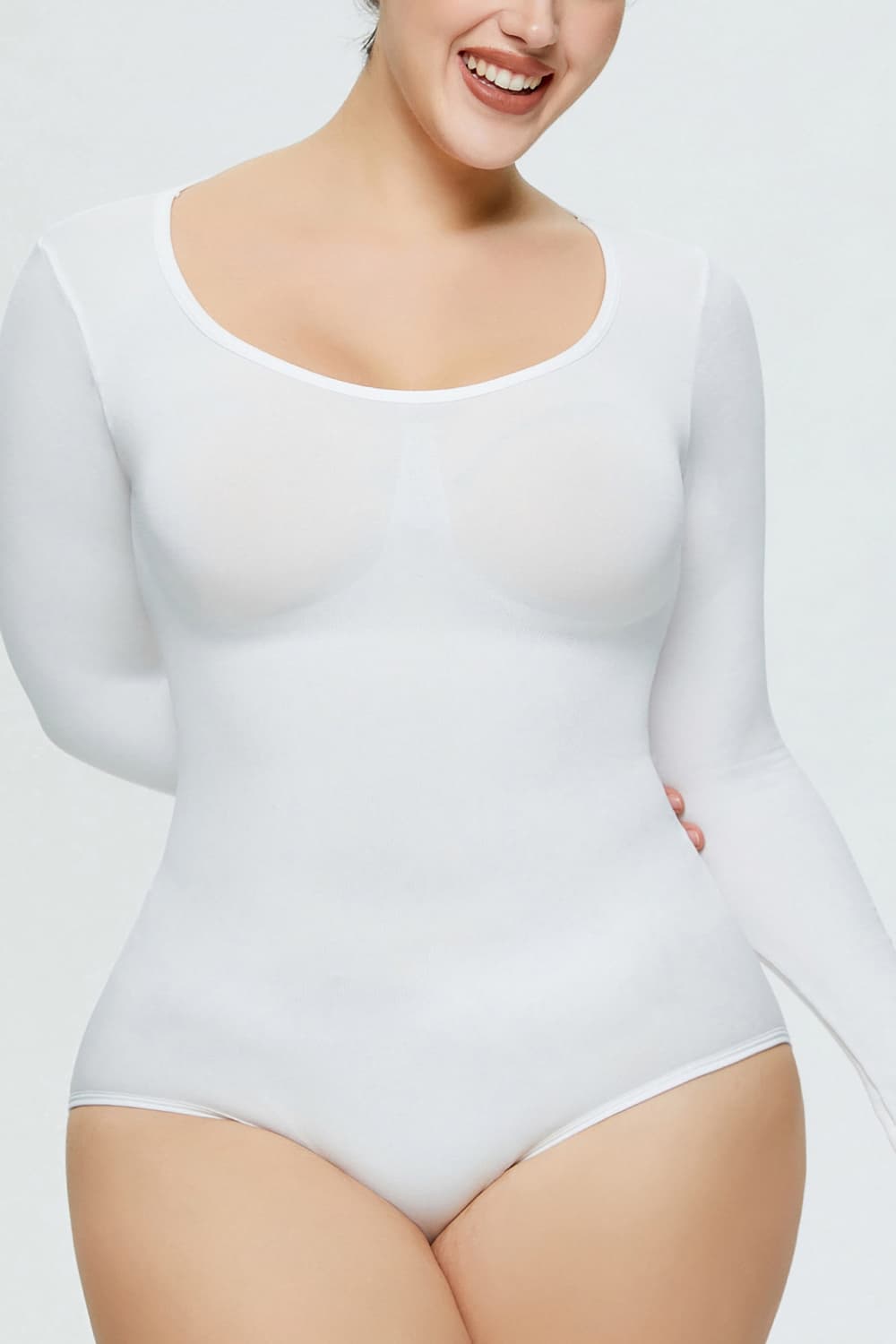 Long Sleeve Shaping Bodysuit (Plus available) (Style 9) - Composure Boutique
