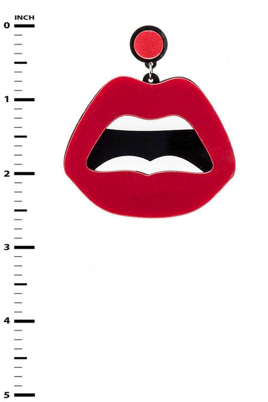 Lips Acrylic Earrings - Composure Boutique