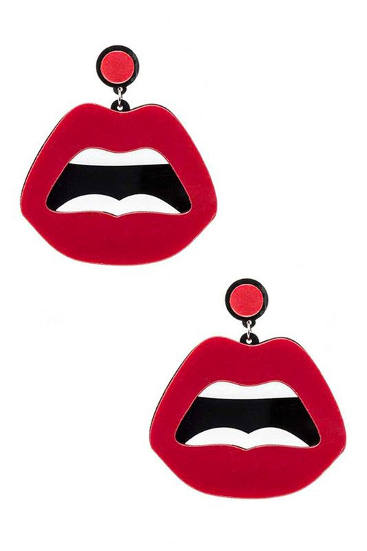 Lips Acrylic Earrings - Composure Boutique