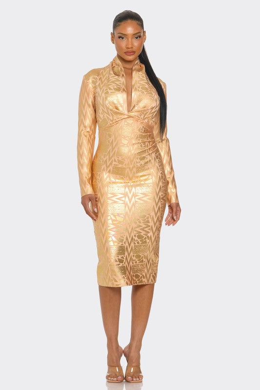 Bandage Metallic Dress (Style 2) - Composure Boutique