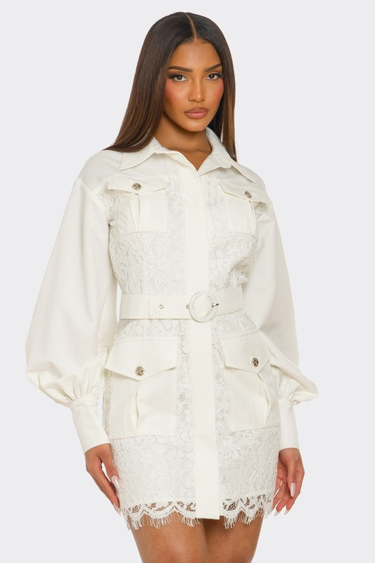 Lace Dress (Plus available) - Composure Boutique