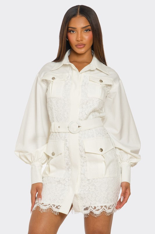 Lace Dress (Plus available) - Composure Boutique