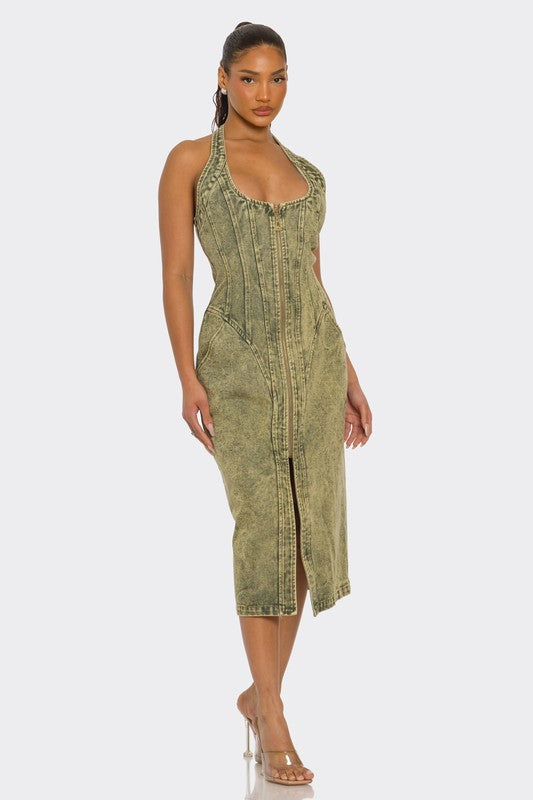 Denim Midi Dress (Style 3) - Composure Boutique