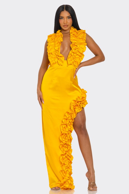 Gold Evening Gown - Composure Boutique
