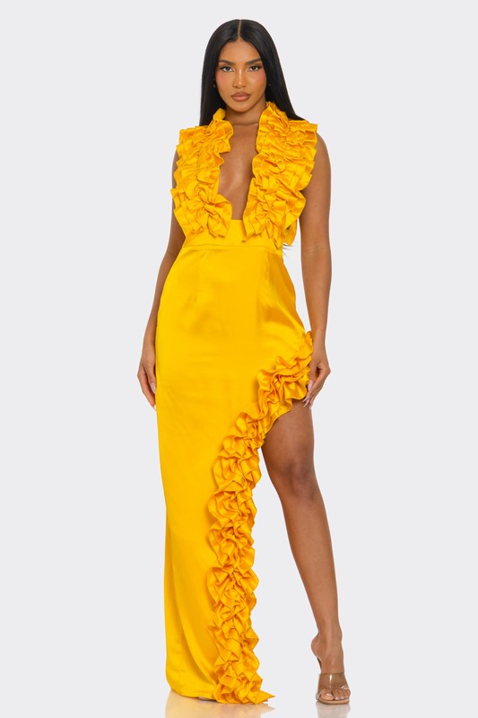 Gold Evening Gown - Composure Boutique