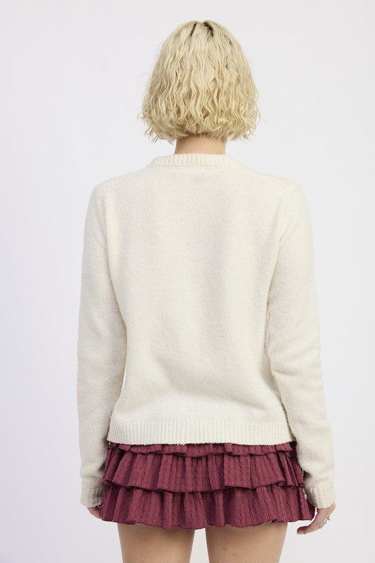 Fitted Button Sweater (Style 15) - Composure Boutique